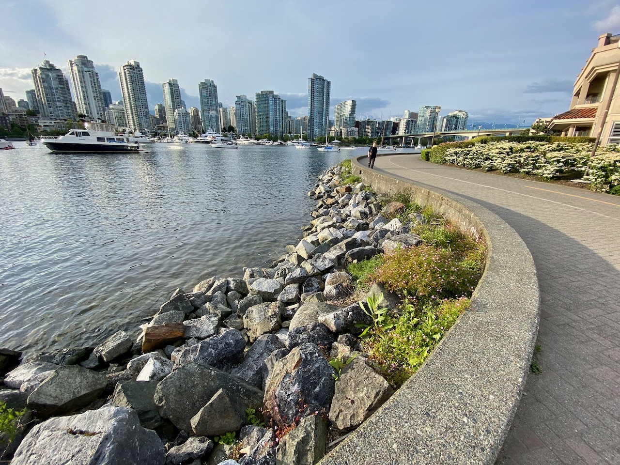 Stroll along the Seawall in Vancouver's False Creek.