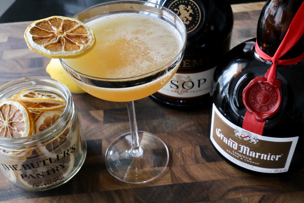 Grand Marnier Sidecar Cocktail Photo Image.
