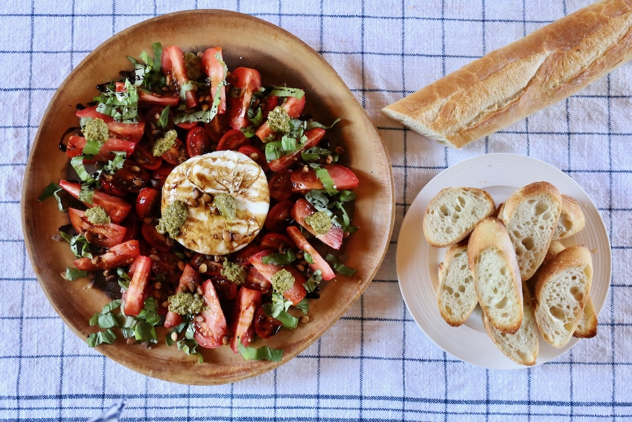 Serve Burrata Caprese with your favourite sourdough or sliced baguette.