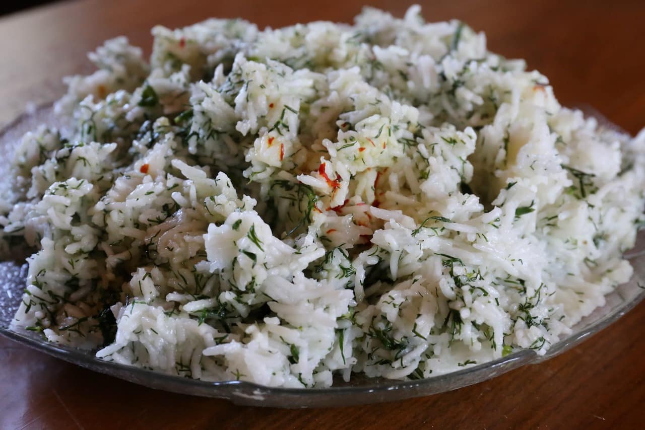 This Lemon Dill Rice recipe is vegan and vegetarian friendly, perfect for Meat Free Mondays.