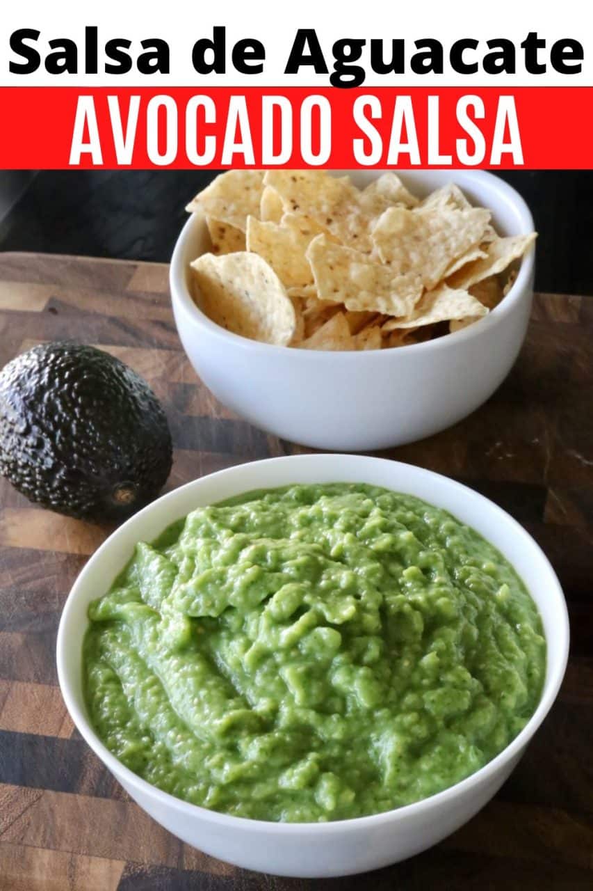 Save our Salsa de Aguacate Mexican Avocado Sauce recipe to Pinterest!