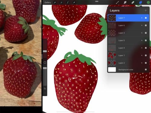 How To Draw Strawberries Step by Step Procreate Tutorial