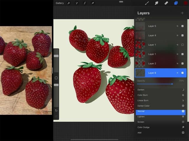 How To Draw Strawberries Step by Step Procreate Tutorial