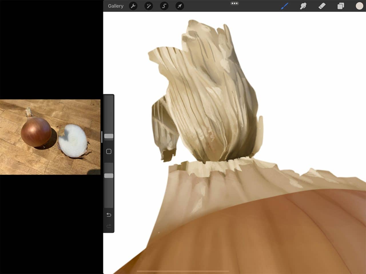 How to Draw An Onion: Zoom in close to work out fine details.