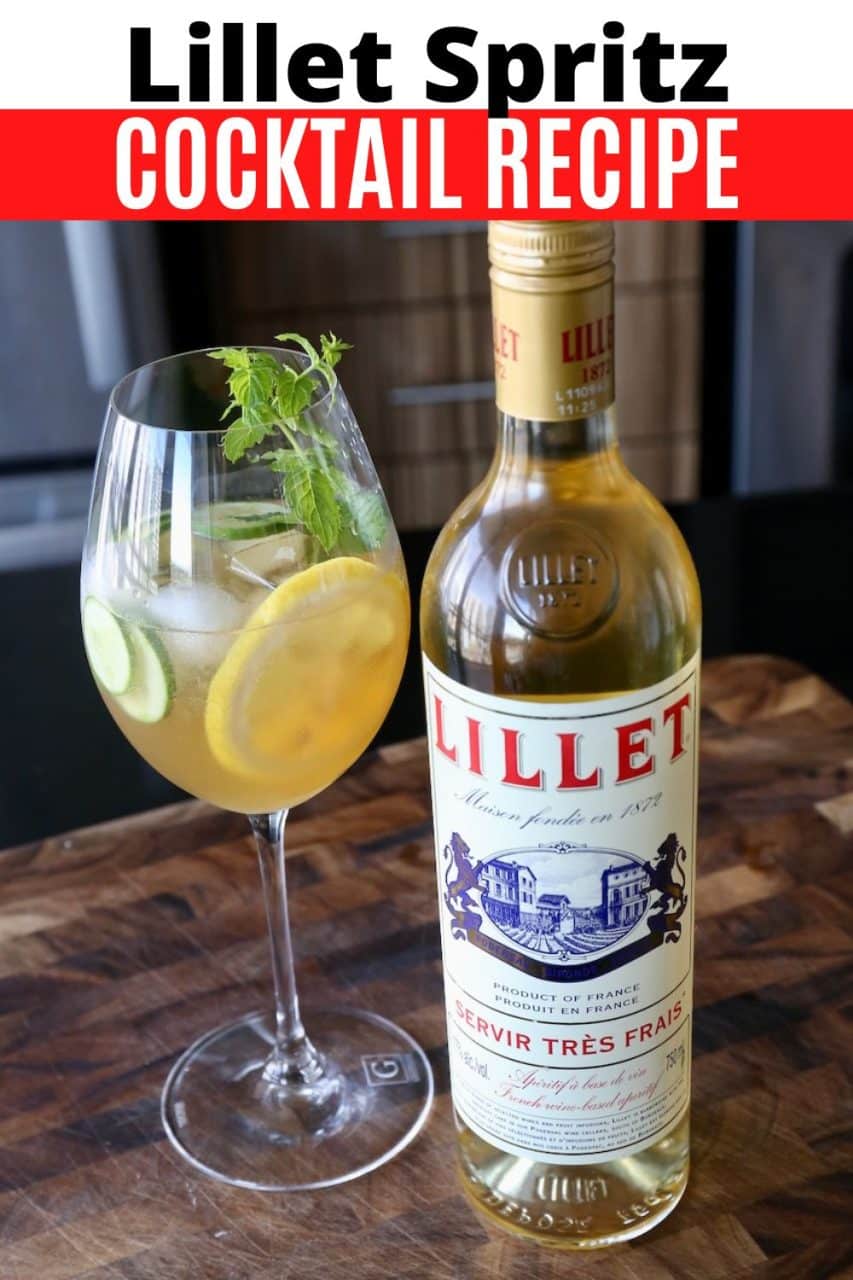 Save our Lillet Blanc Spritz Cocktail recipe to Pinterest!