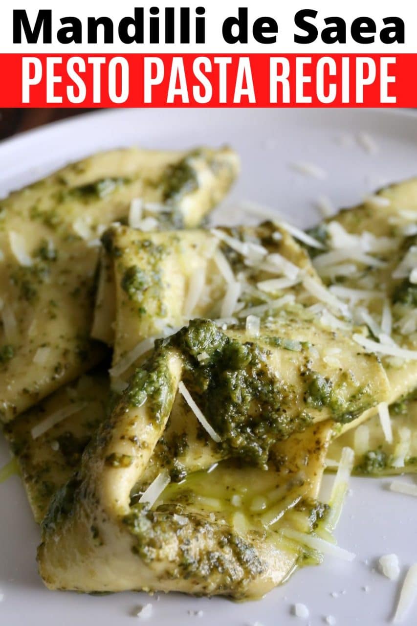 Save our Mandilli de Saea "Silk Handkerchief" Pesto Pasta recipe to Pinterest!