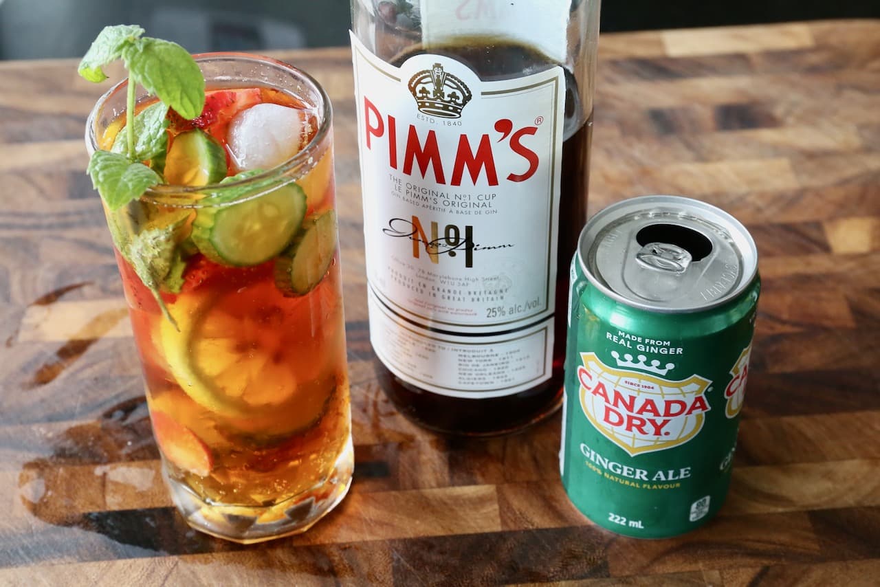 This refreshing Pimm's drink is the perfect sipper to serve on a hot summer day. 