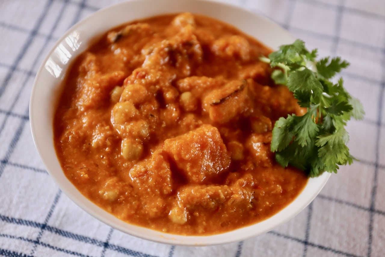 Vegan Roasted Butternut Squash Chickpea Curry Recipe