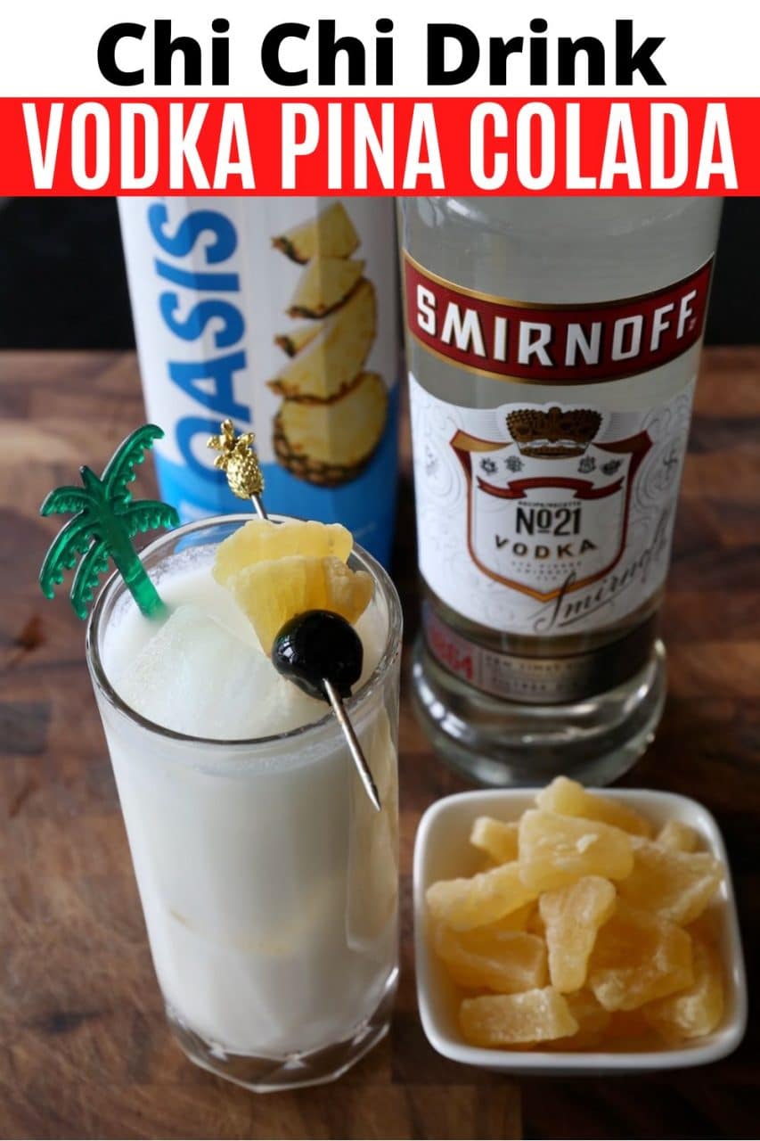 The Chi Chi drink is a popular Caribbean cocktail recipe, which is essentially a tropical Pina Colada with vodka instead of rum.
