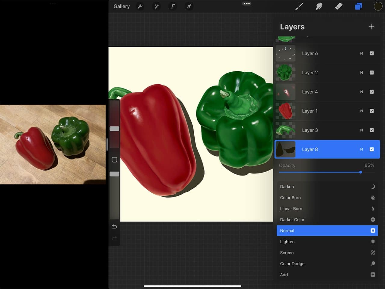 Adjusting opacity is a useful tool when drawing digitally.