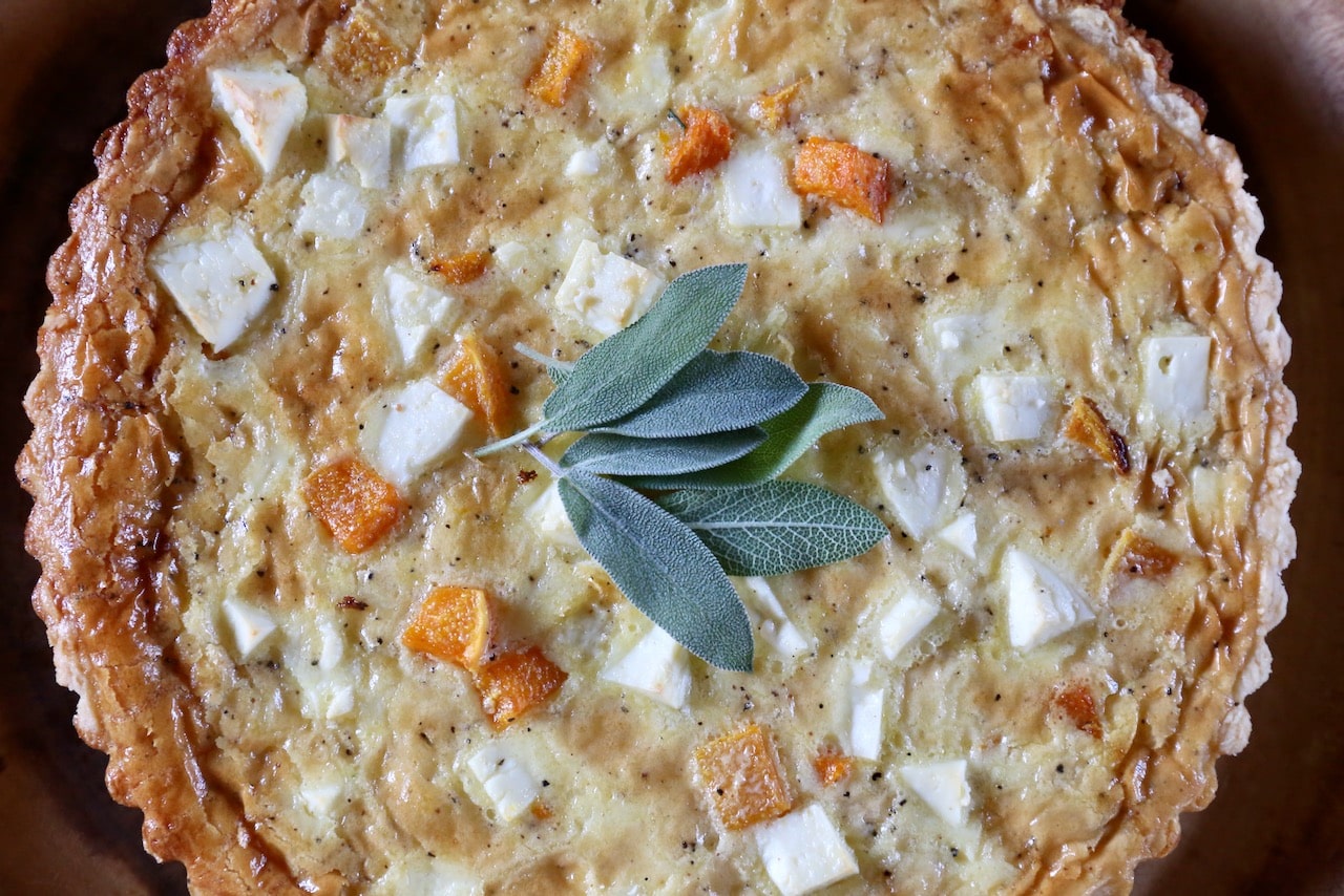 Roasted Pumpkin and Feta Quiche Recipe