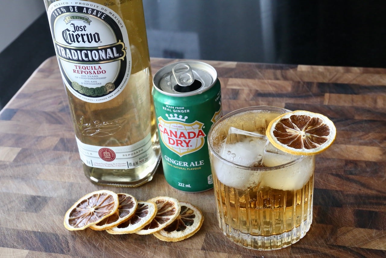 Tequila and Ginger Ale Cocktail Photo Image.