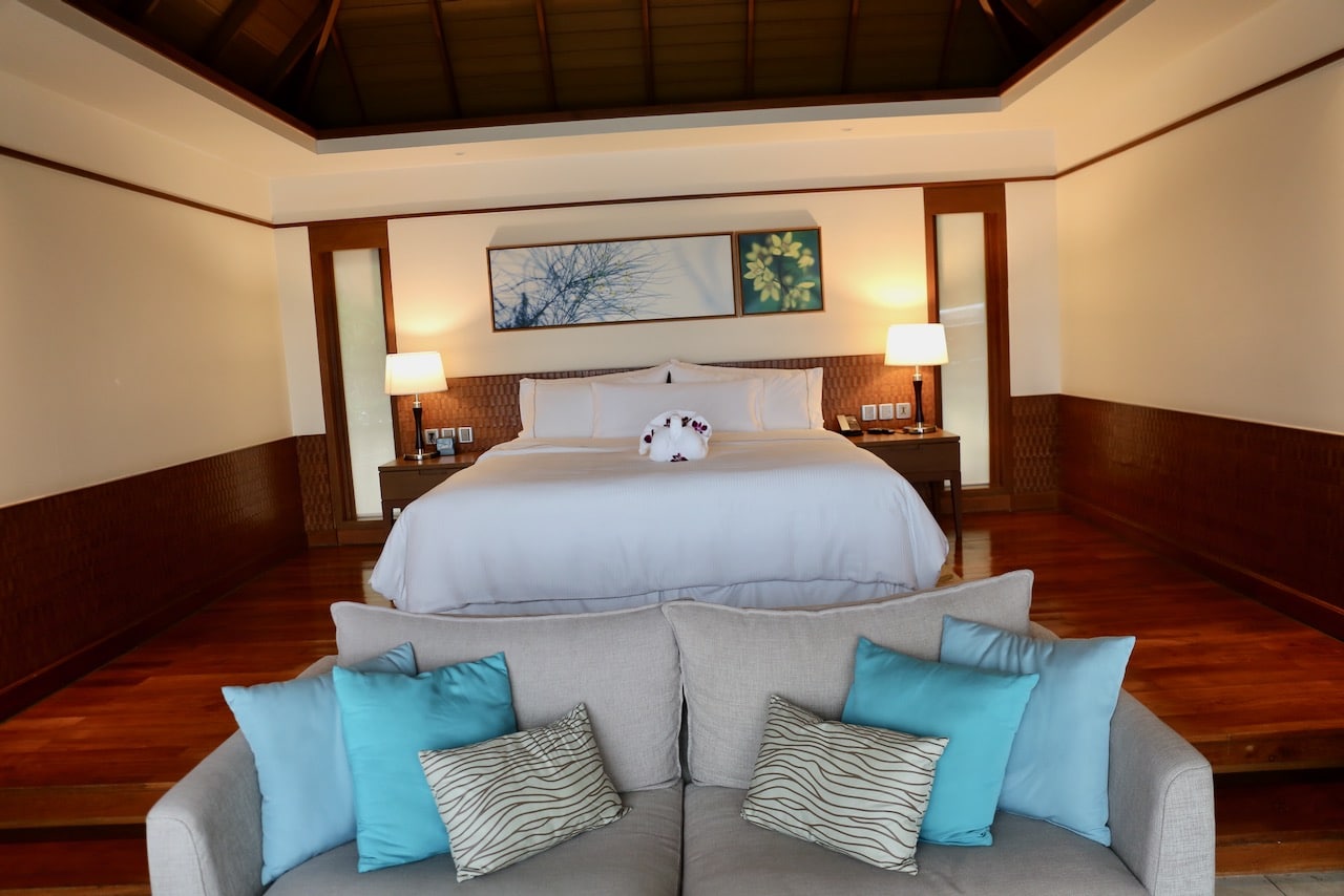 Villa bedroom at Westin Phuket Resort.