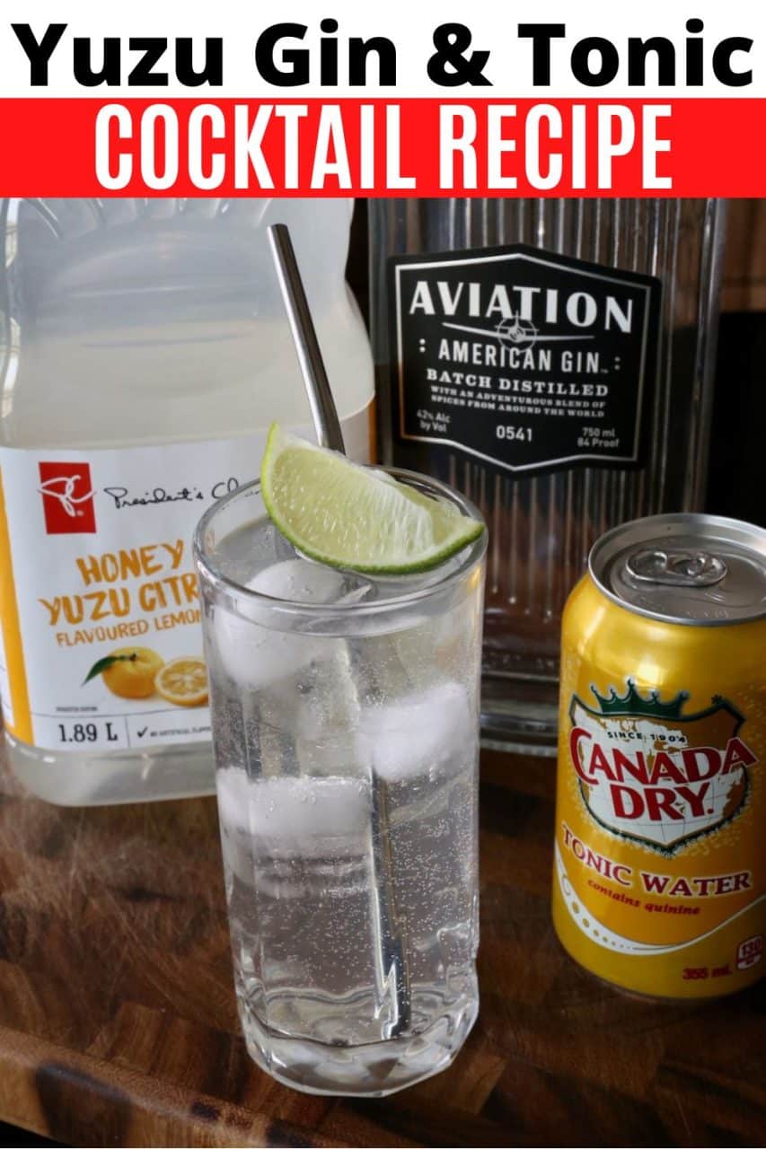 How to make an easy Yuzu Gin and Tonic. This refreshing Yuzu Gin Cocktail recipe features Japanese citrus and herbaceous gin.