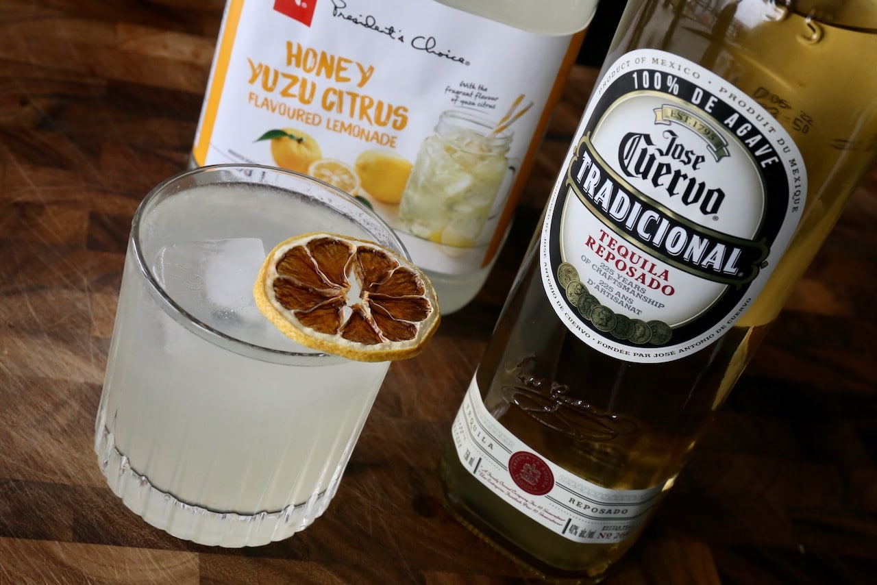 Yuzu Margarita Cocktail Photo Image.