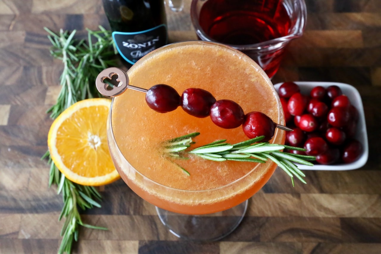 We love serving this cocktail at Christmas brunch.