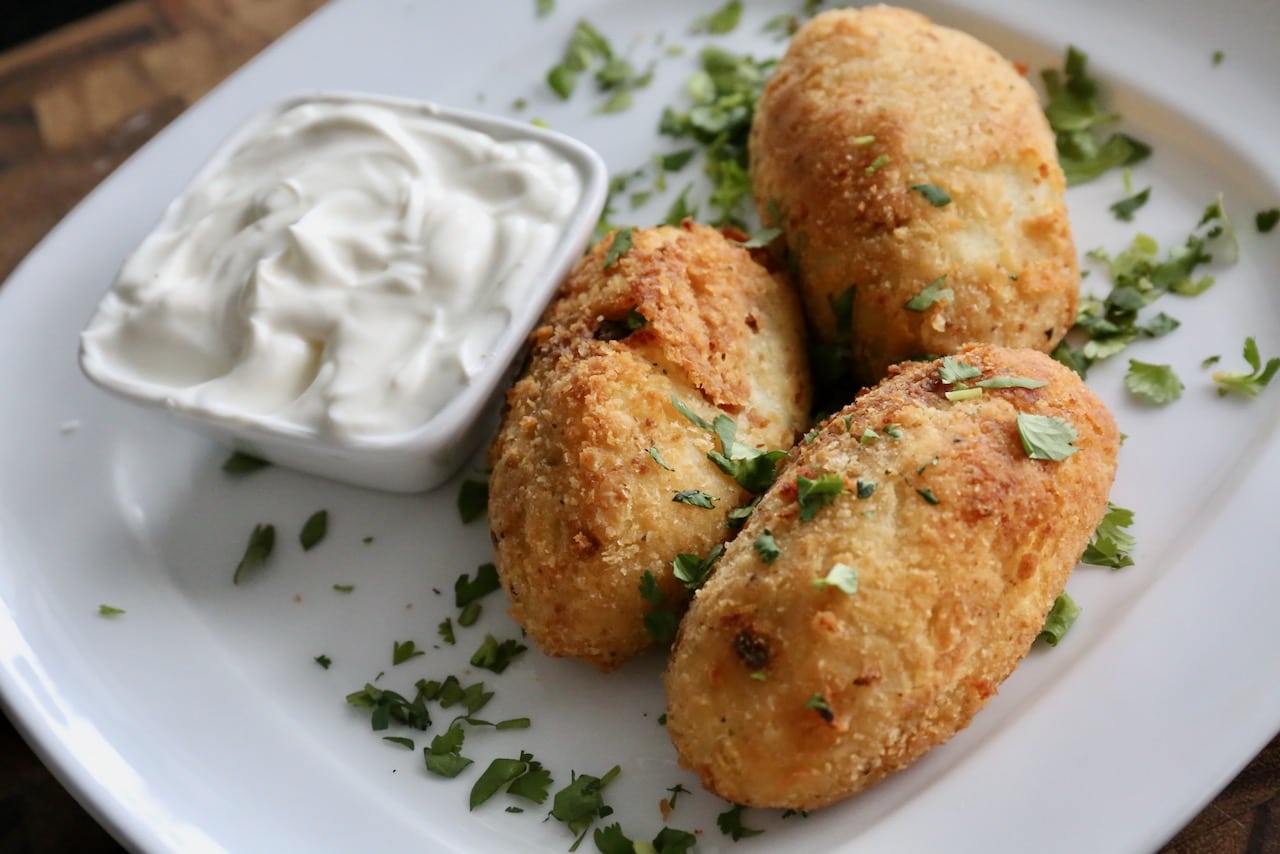 Rellenos de Papa Stuffed Potato Fritters Recipe
