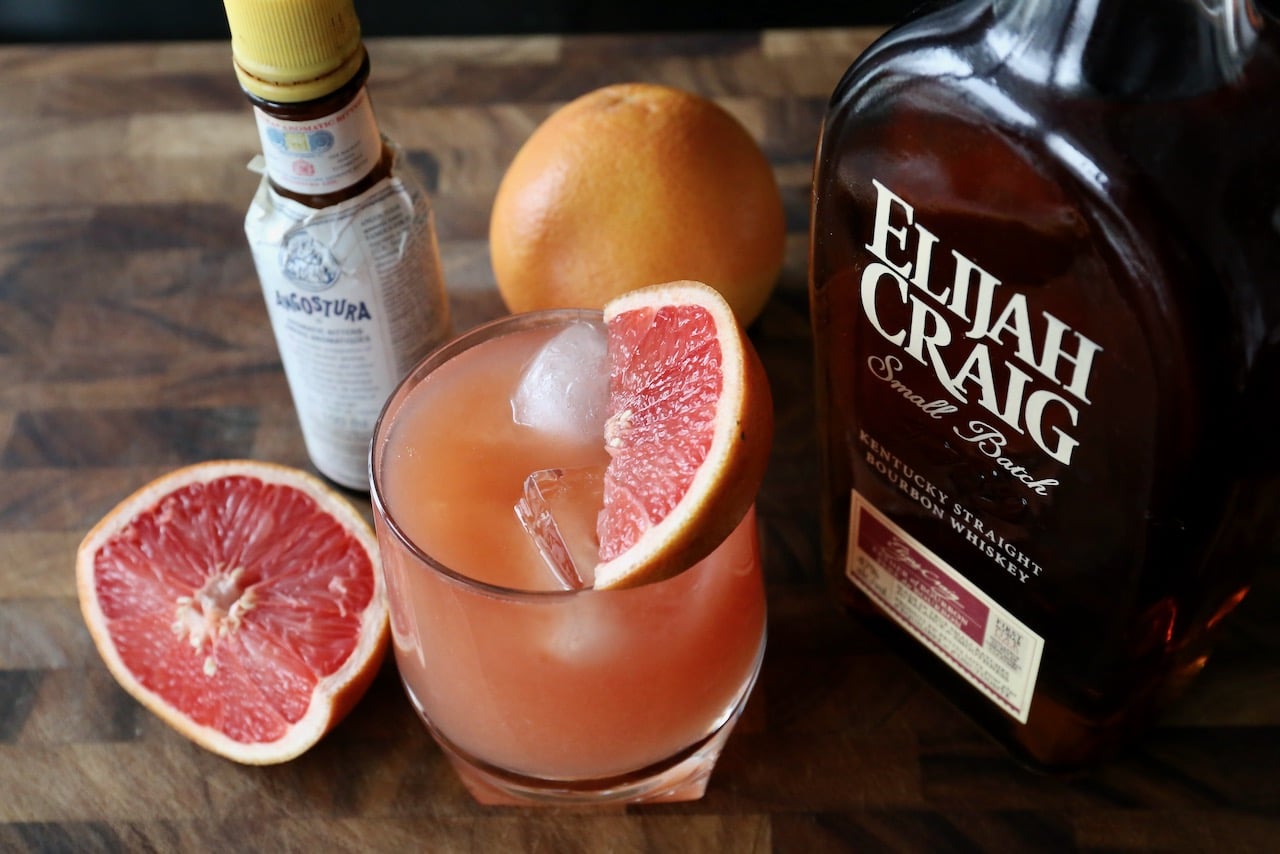 Serve this grapefruit-forward Old Fashioned on a hot summer day for a thirst quenching bourbon sipper.