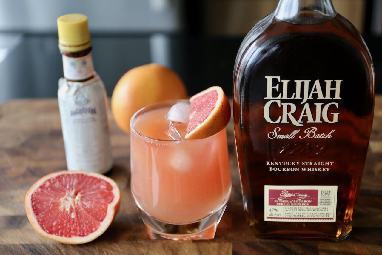 Grapefruit Old Fashioned Bourbon Cocktail Recipe
