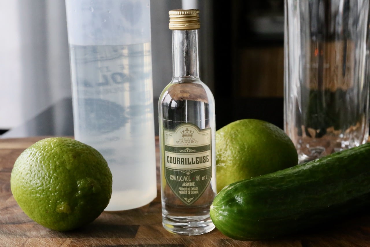 The Green Beast is a modern French cocktail that celebrates Absinthe. 