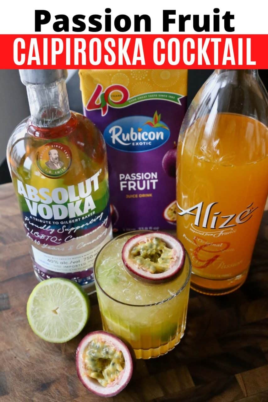 How to make a Passion Fruit Caipiroska.