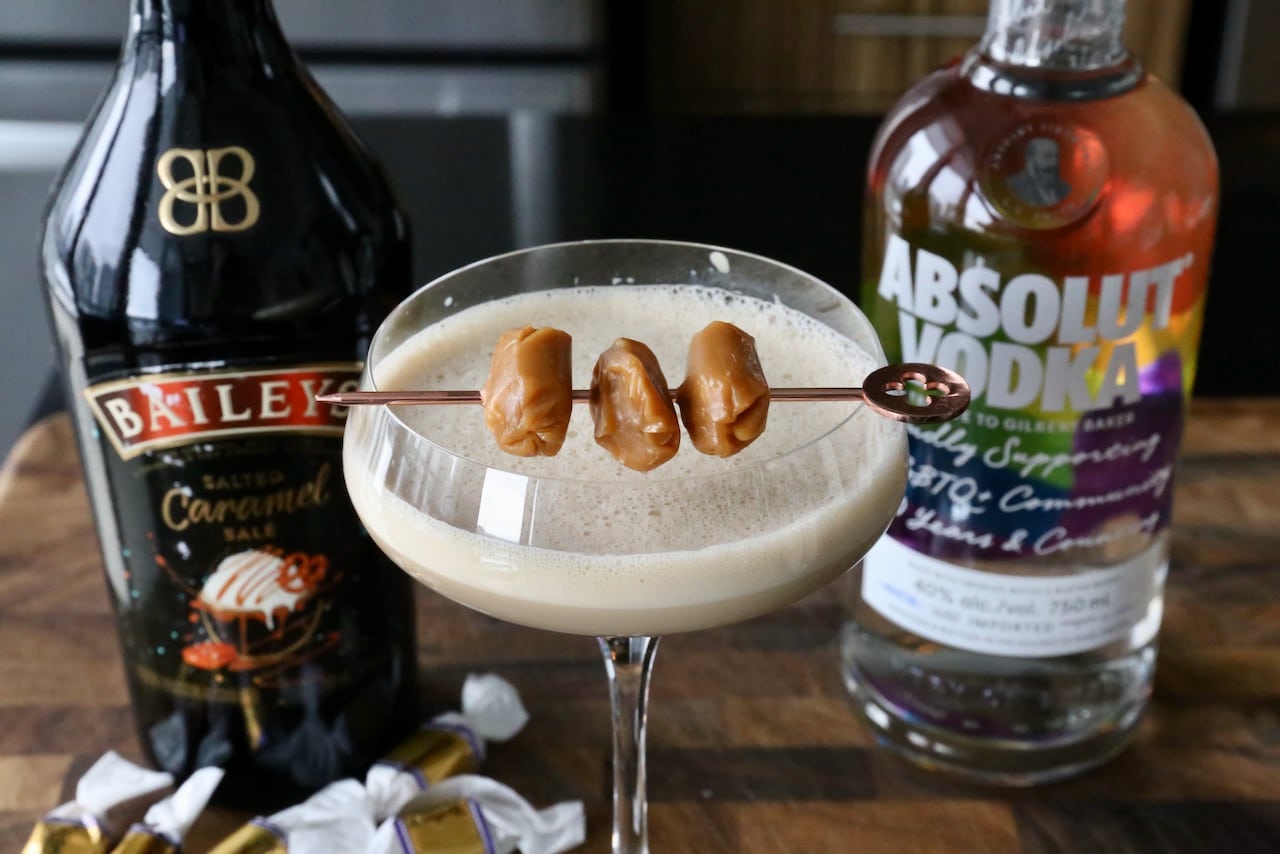 We love serving this sweet martini at Christmas parties.