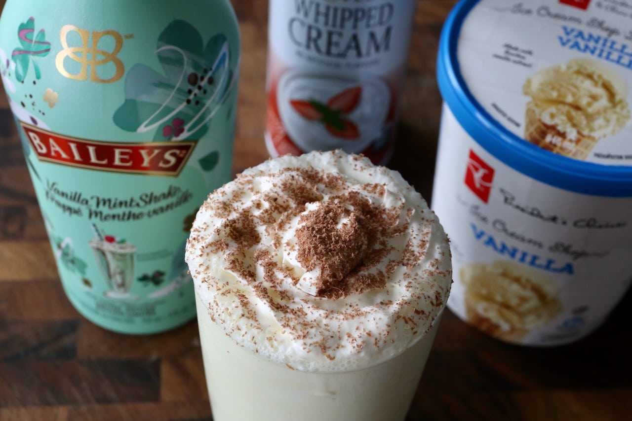 Baileys Vanilla Mint Shake Photo Image.