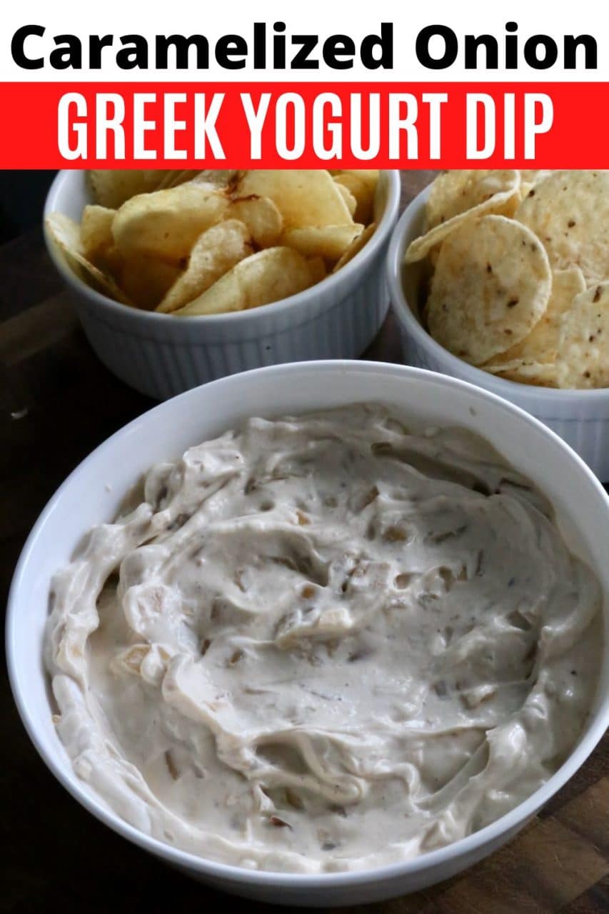 How to make Caramelized French Onion Greek Yogurt Dip.