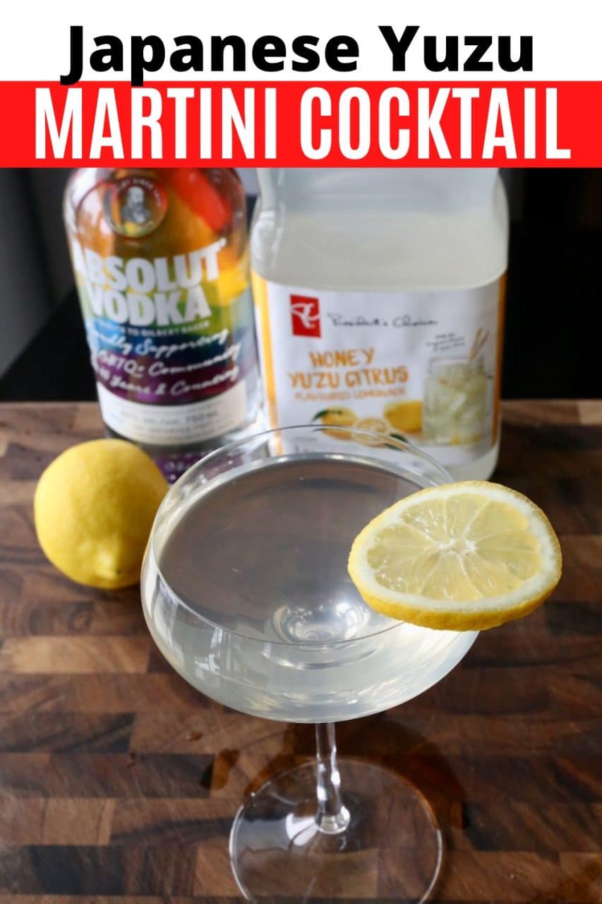 Save our Yuzu Martini Cocktail recipe to Pinterest!