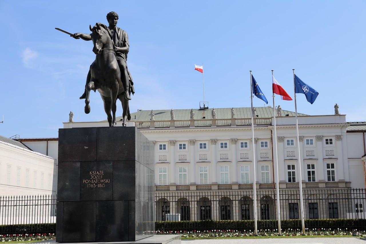 Presidential Palace in Warsaw, Poland.