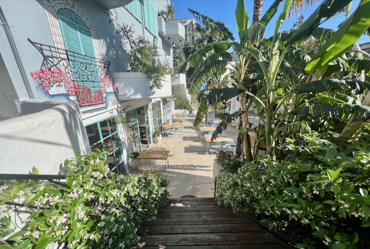 Lemon Tree Restaurant patio at Illyrian Boutique Hotel.