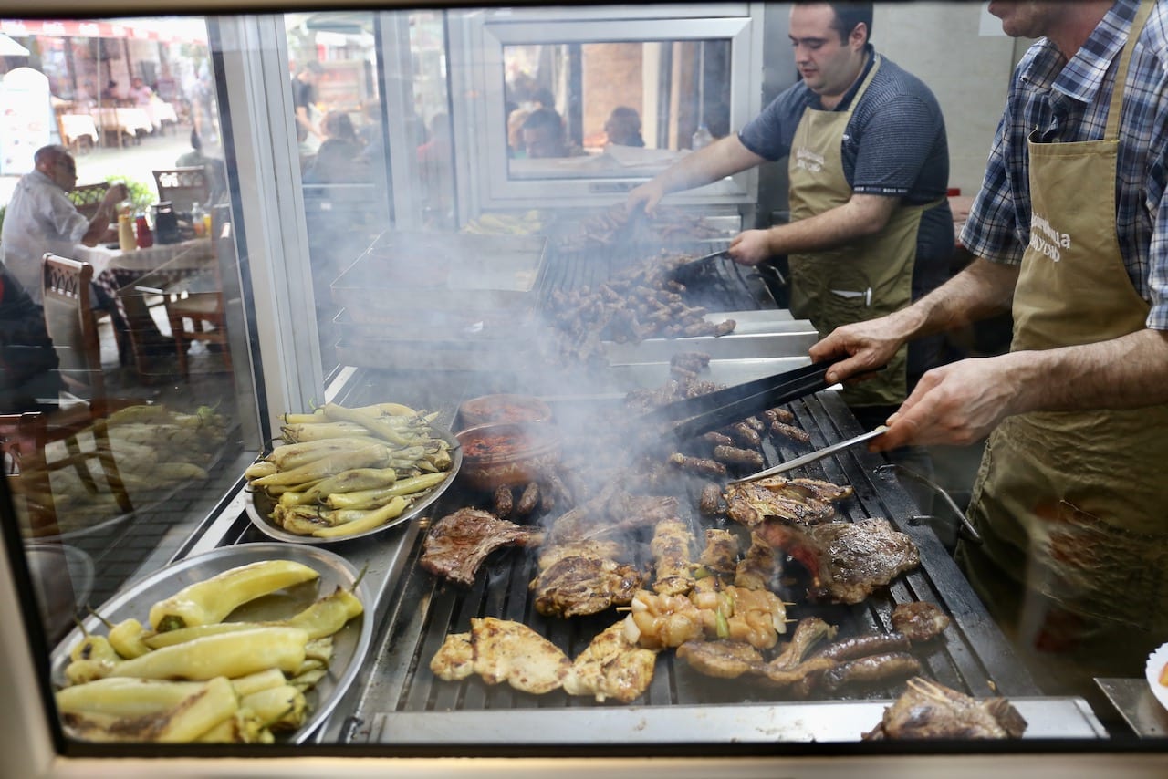 Enjoy a taste of North Macedonia cuisine at the Old Bazaar. 