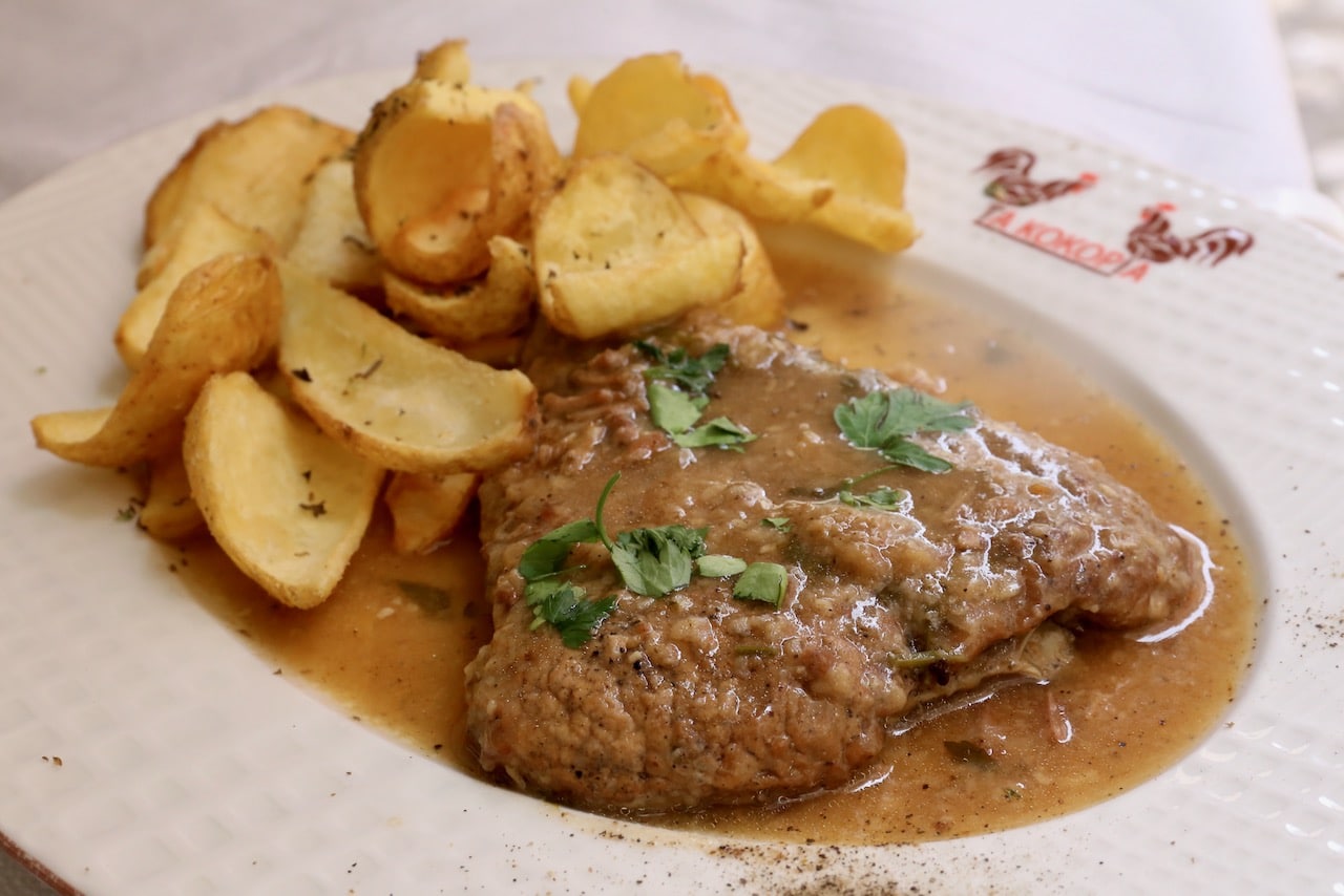 Sofrito is a classic Corfu food connected to the island's Venetian past. 