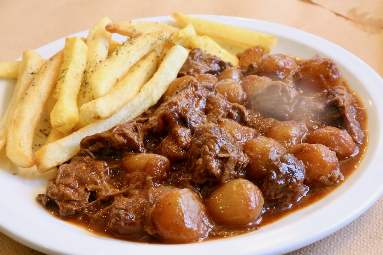 Authentic Corfu Foods for Meat Lovers: Stifado beef and onion stew. 