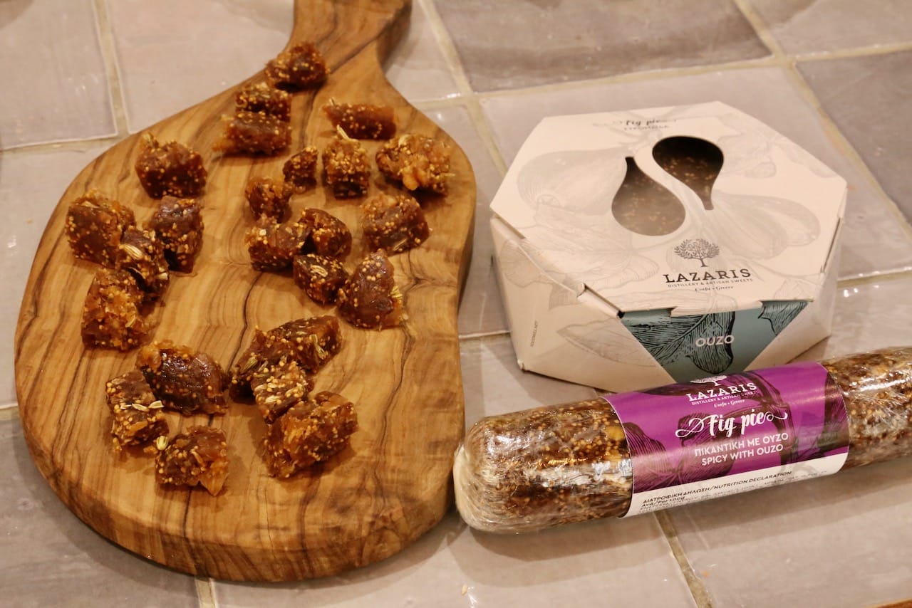 Sykomaida is a chewy fig snack from Corfu.