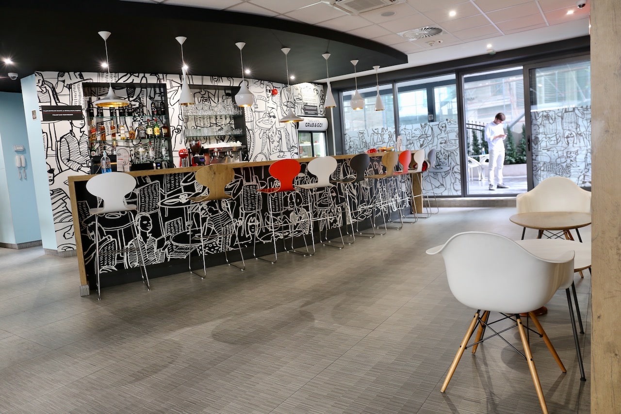 ibis Skopje City Center bar and patio.