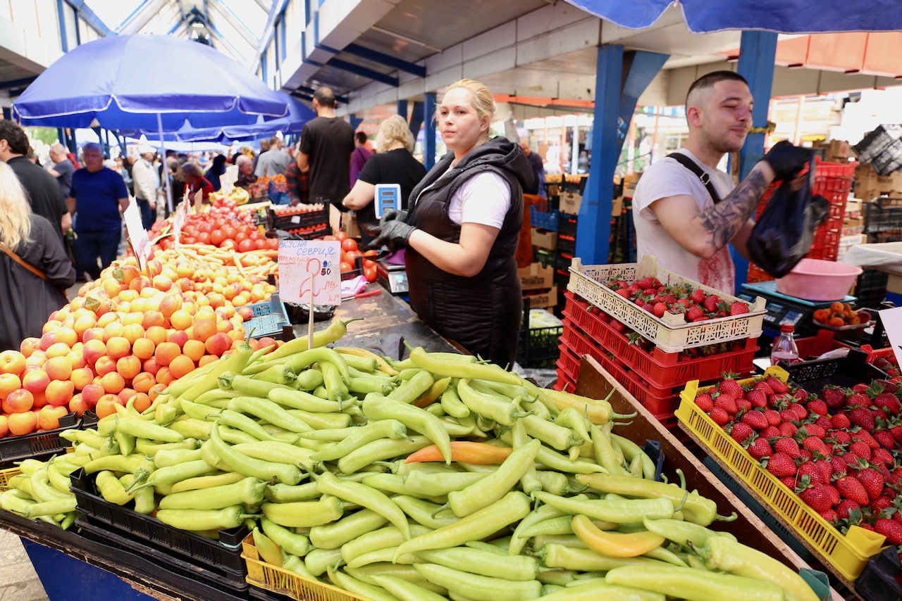 Go shopping at Zhenski Pazar Women's Market.