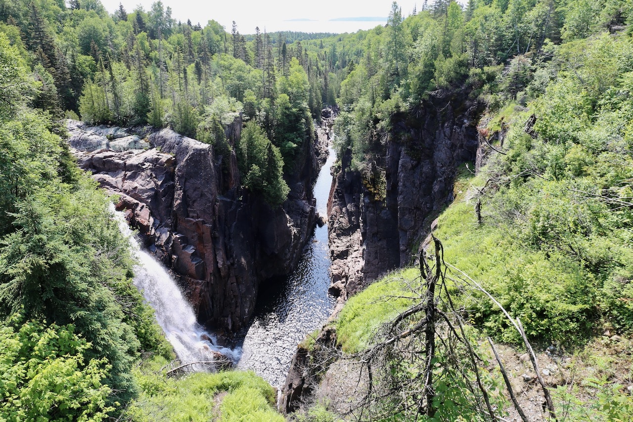 Stretch your legs on a Northern Ontario Road Trip at Aguasabon Falls.