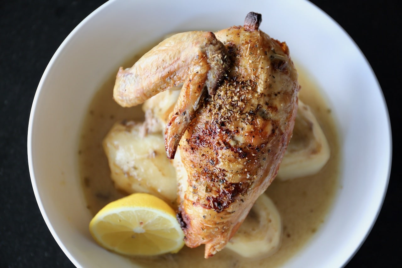 Kotopoulo Lemonato Greek Lemon Roast Chicken Recipe