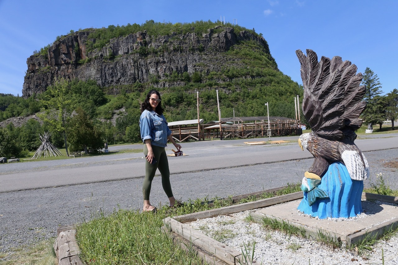 Stretch your legs on a Thunder Bay to Sault Ste Marie road trip at Mount McKay Scenic Lookout.