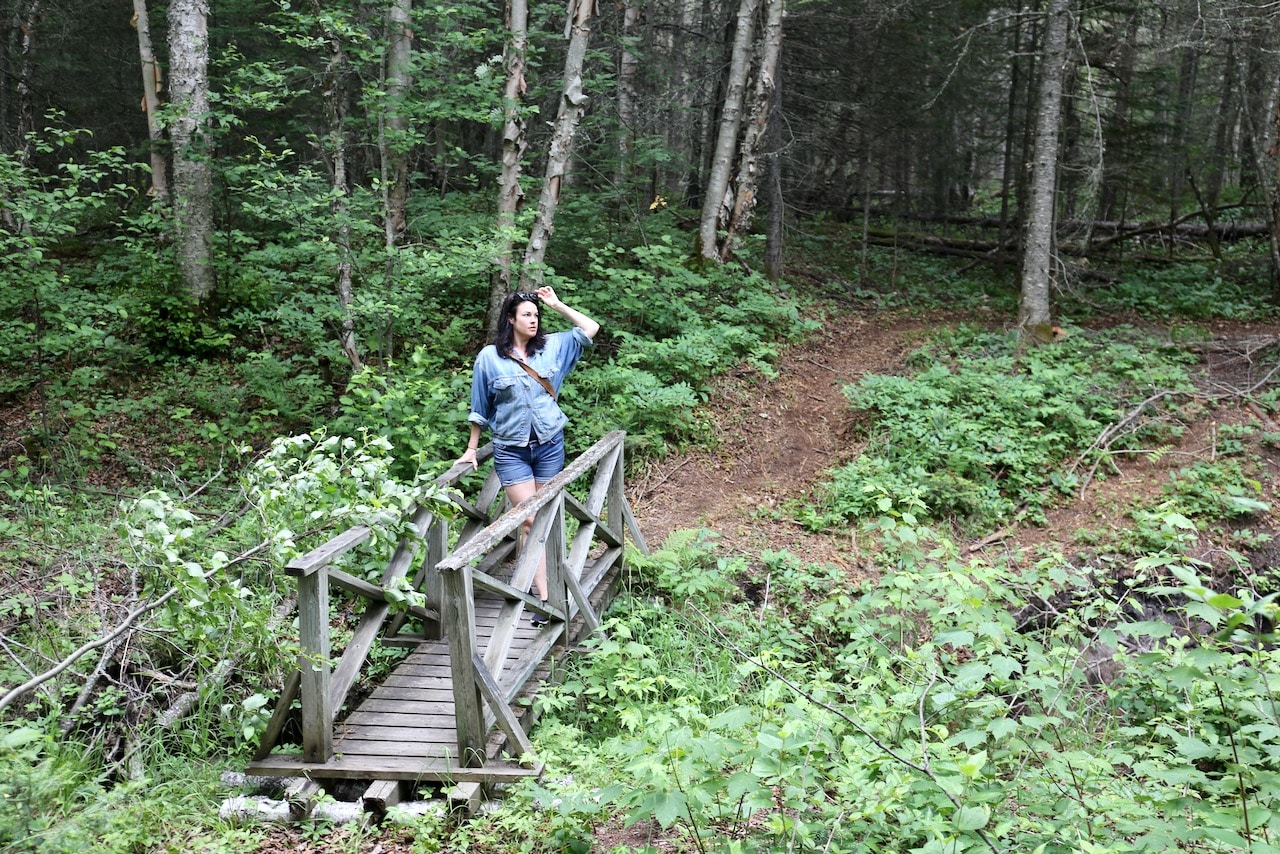 Enjoying a hike at Neys Provincial Park.