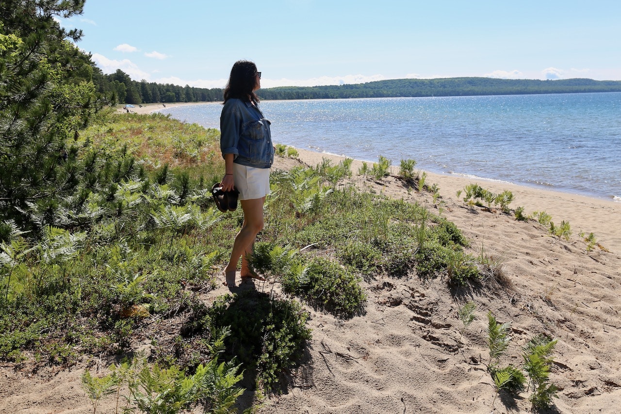 Sand dunes at Pancake Bay Provincial Park.