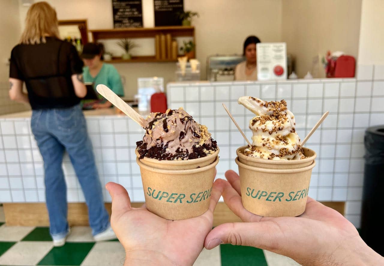 Super Serve is a new ice cream parlour by the team at El Rey in Kensington Market. 