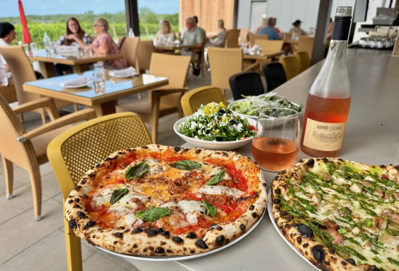 Four Mile Pizza Patio at Ravine Vineyard. 