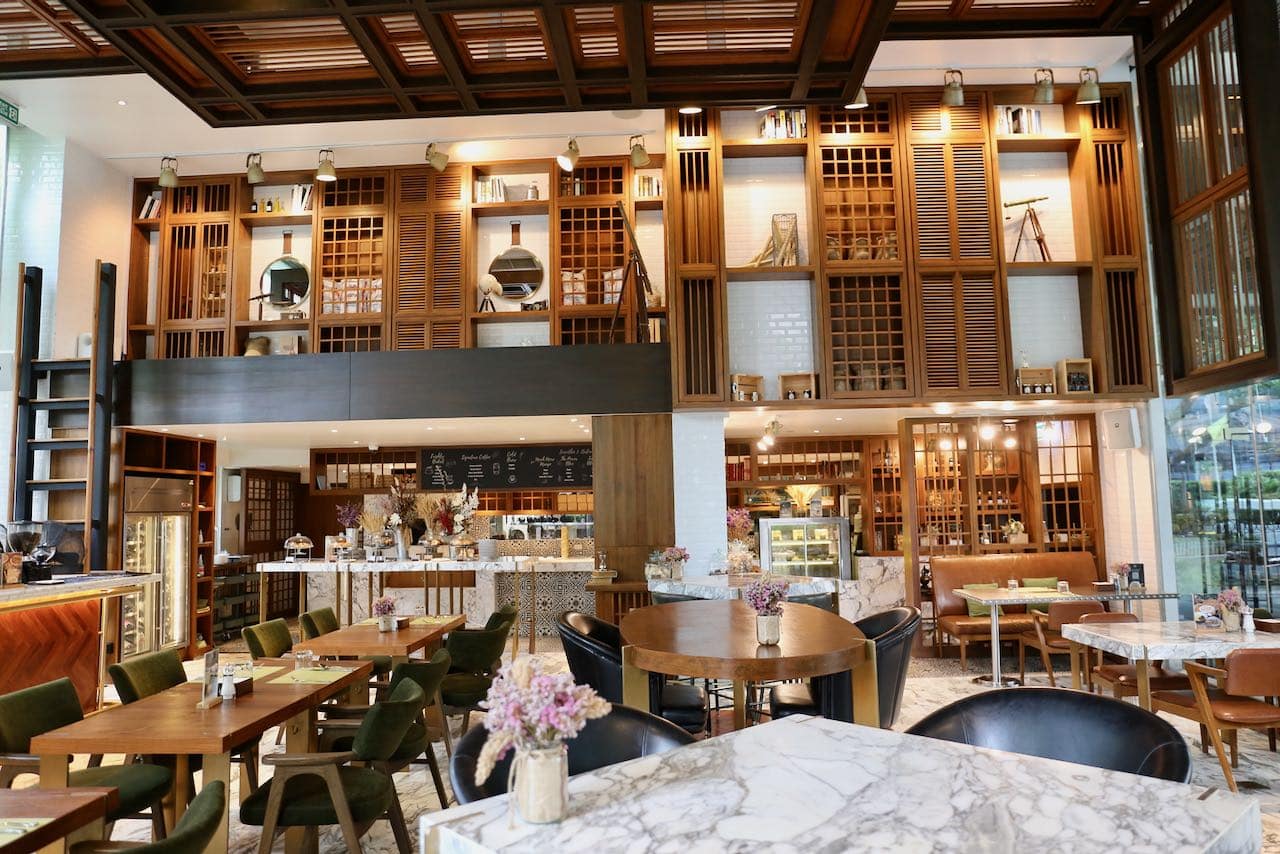 Northern Thailand design inspiration found at Bangkok Trading Post restaurant on the main floor of 137 Pillars Bangkok Hotel.