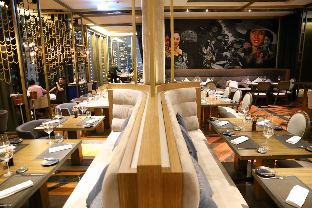 The refined dining room interior at CHAR Restaurant. 