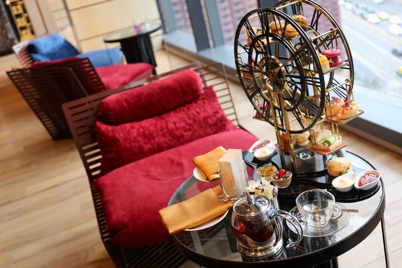 SO/ Bangkok services afternoon tea in a playful ferris wheel.