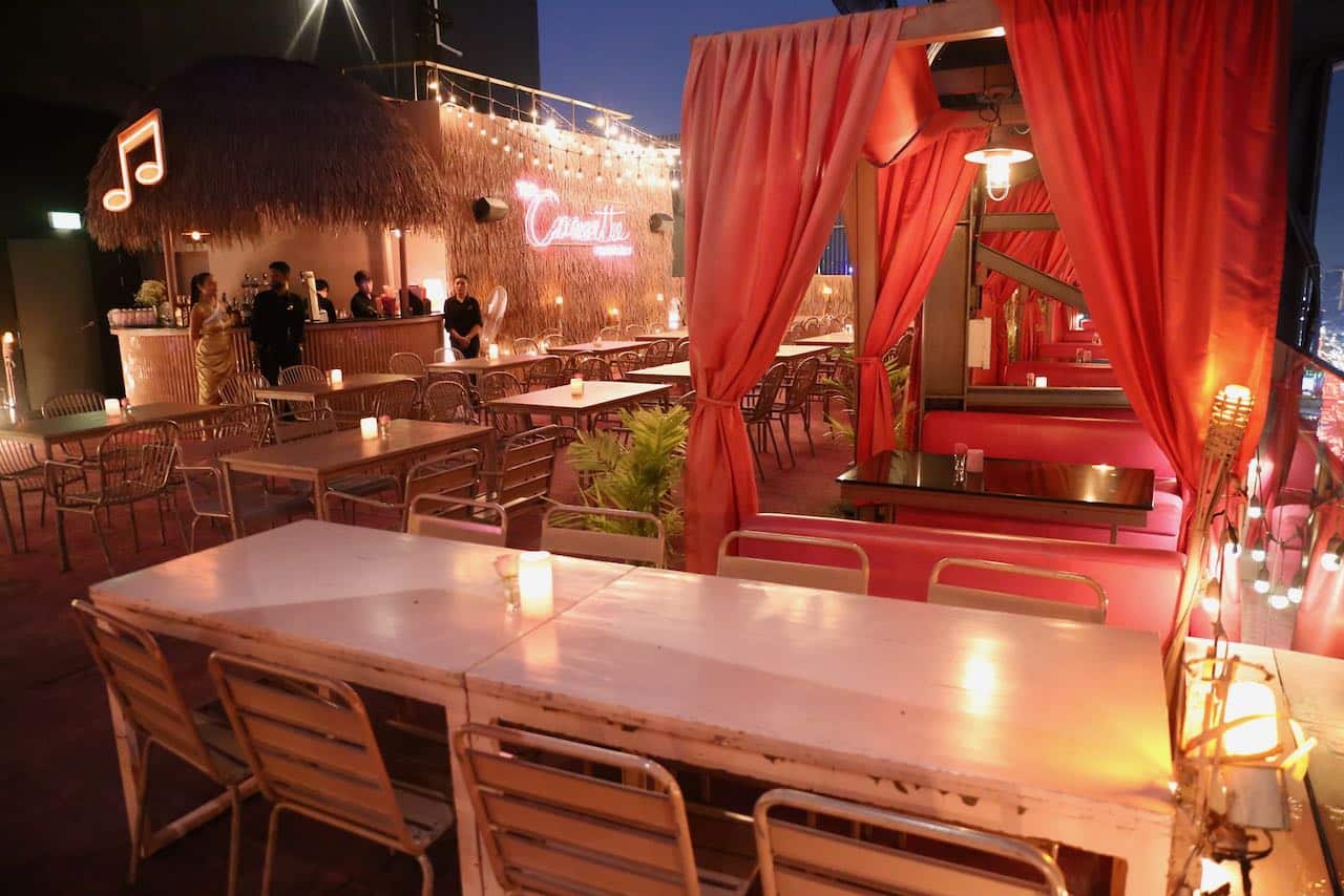 Listen to live Thai bands at Cassette Sky Bar.
