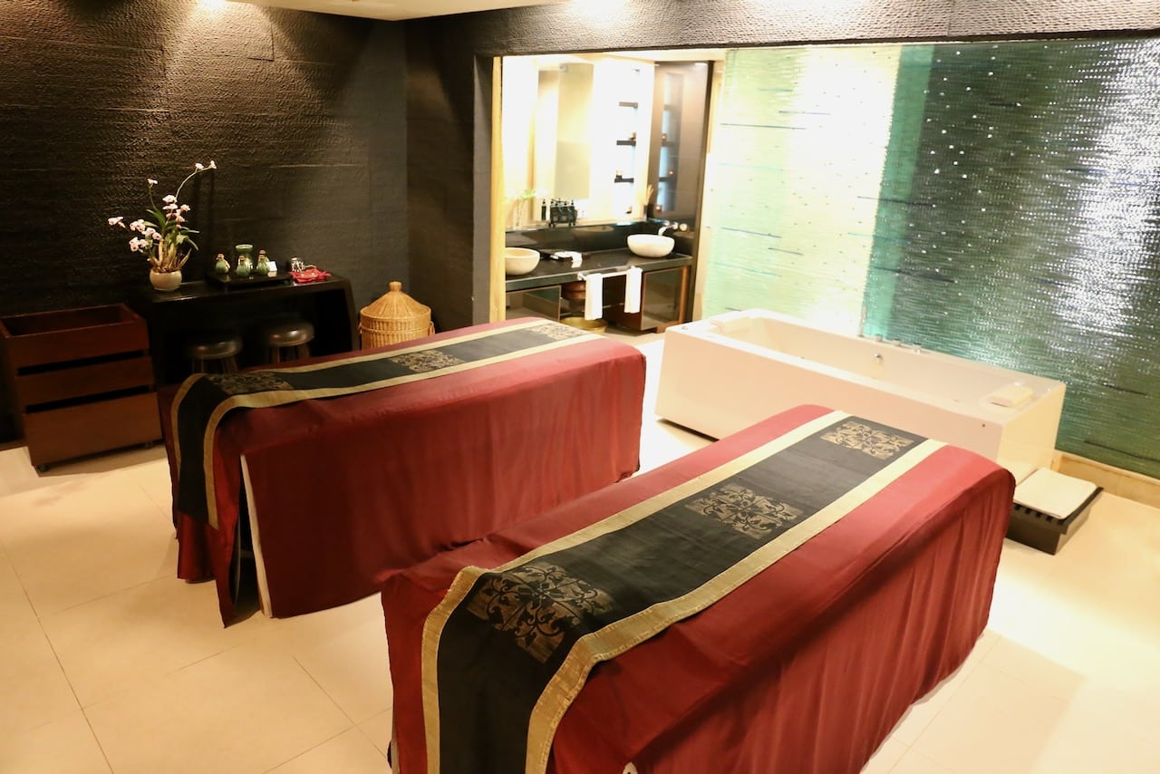 Enjoy a relaxing couples massage at Banyan Tree Spa in Bangkok.
