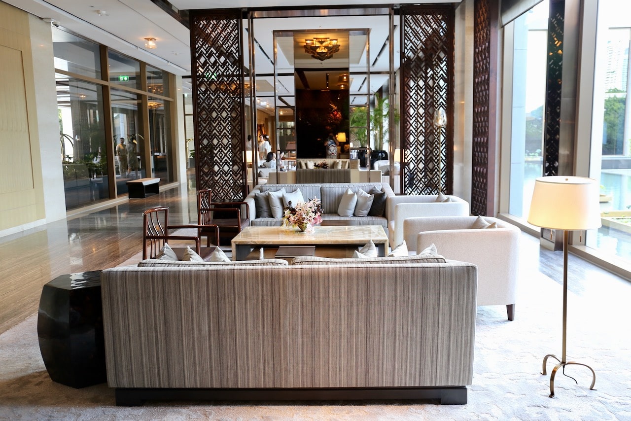 Afternoon Tea is served at the Tea Lounge directly in front of the hotel's main entrance.